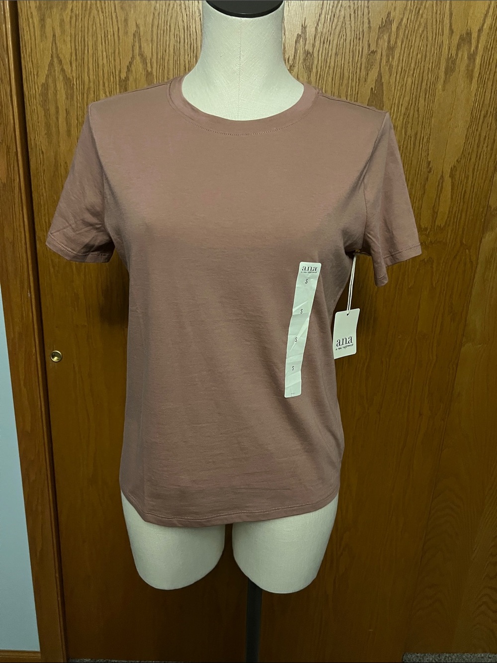 a.n.a Dusty Mauve Crewneck Short-Sleeve Tee